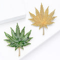 Alloy Leaf Brooch Vintage Plant Scarf Buckle Lapel Pin view 3