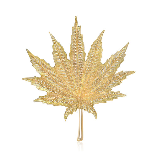 Alloy Leaf Brooch Vintage Plant Scarf Buckle Lapel Pin