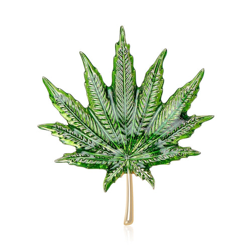 Alloy Leaf Brooch Vintage Plant Scarf Buckle Lapel Pin
