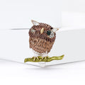 Alloy Enamel One Eyed Owl Brooch Pin For Coat Decoration view 3