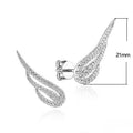 Korean Style Angel Wing Stud Earrings For Women, Fashion Slim Face Versatile Ear Jewelry view 5