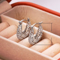 European Vintage Hollow Woven Pattern Hoop Earrings Openwork Metal Round Ear Cuffs For Women view 5