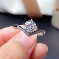 Fashion OL V Shape Ring With Eight Hearts Eight Arrows Zircon, Women's Crown Finger Jewelry view 1