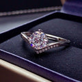 Fashion OL V Shape Ring With Eight Hearts Eight Arrows Zircon, Women's Crown Finger Jewelry view 3