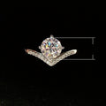 Fashion OL V Shape Ring With Eight Hearts Eight Arrows Zircon, Women's Crown Finger Jewelry view 5