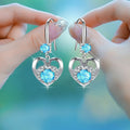 Korean Trendy Heart Pendant Drop Earrings For Women, Elegant Live Stream Fashion Ear Jewelry view 2