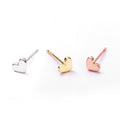 Korean Minimalist Mini Smooth Heart Stud Earrings Sweet Girls Student Ear Jewelry view 4