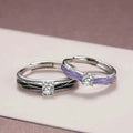 Niche Angel Wing Couple Open Ring Romantic Adjustable Lovers Ring For Valentine's Day Gift view 3