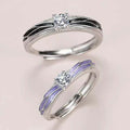 Niche Angel Wing Couple Open Ring Romantic Adjustable Lovers Ring For Valentine's Day Gift view 1
