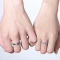 Niche Angel Wing Couple Open Ring Romantic Adjustable Lovers Ring For Valentine's Day Gift view 2