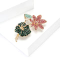 Alloy Rhinestone Lotus Brooch Pin For Women Coats And Suits view 2