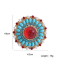 Alloy Ruby Baroque Brooch Pin For Vintage Palace Style Outfits view 5