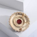 Alloy Ruby Baroque Brooch Pin For Vintage Palace Style Outfits view 4