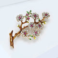 Vintage Alloy Micro Pave Flower Leaf Brooch For Women's Coats view 3