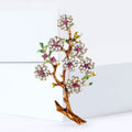 Vintage Alloy Micro Pave Flower Leaf Brooch For Women's Coats view 2