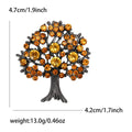 Alloy Rhinestone Tree Of Life Brooch For Apparel Decoration view 7