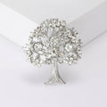 Alloy Rhinestone Tree Of Life Brooch For Apparel Decoration view 4