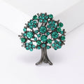 Alloy Rhinestone Tree Of Life Brooch For Apparel Decoration view 2