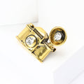 Alloy Rhinestone Camera Brooch Pin For Unisex Clothing Accessories view 3