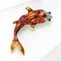 Alloy Enamel Koi Fish Brooch For Lucky Fashion Accessories view 2