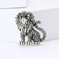 Alloy Rhinestone Lion Brooch Pin For Blazer And Coat Decoration view 4