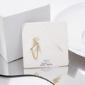 Vintage Asymmetric Lightning Bolt Studs With Micro Paved Zircon Chain Detail Korean Sweet Earrings view 2