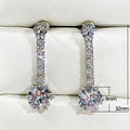 Vintage Bridal Drop Earrings With Cubic Zirconia Claw Chain Tassels Elegant Wedding Ear Jewelry view 5