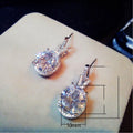 Oval Zircon Rhinestone Earrings European Fashion Women Engagement Ear Jewelry Accessories view 5