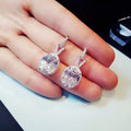 Oval Zircon Rhinestone Earrings European Fashion Women Engagement Ear Jewelry Accessories view 3