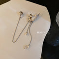 Rhinestone Pegasus Four Point Star Tassel Alloy Brooch Korean Minimalist Metal Clothing Pin view 2