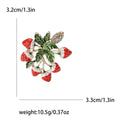 Alloy Enamel Strawberry Brooch Pin For Women's Suit And Shirt view 4