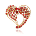 Alloy Rhinestone Hollow Heart Brooch Pin for Blazers Cardigans view 5