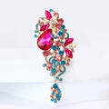 Alloy Rhinestone Crystal Brooch Pin For Elegant Coat Lapel Accessories view 2