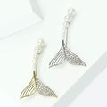 Alloy Pearl Fishtail Brooch Pin For Collars And Cardigans view 3