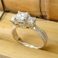 European Women's Engagement Ring With Cubic Zirconia Inlaid Fashion Jewelry view 5