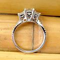 European Women's Engagement Ring With Cubic Zirconia Inlaid Fashion Jewelry view 4