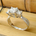 European Women's Engagement Ring With Cubic Zirconia Inlaid Fashion Jewelry view 1