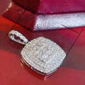 Sparkling Square Full Cubic Zirconia Ring And Necklace Set, Wedding Bridal Jewelry view 5