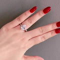 Trendy Pear Shaped Teardrop Zircon Ring For Women Fashion Finger Jewelry view 3