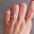 Trendy Pear Shaped Teardrop Zircon Ring For Women Fashion Finger Jewelry view 4