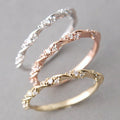 Creative Twisted Rose Gold Plated Copper Ring For Women Fashion Cross Border Jewelry view 1