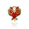 Fashion Alloy Rhinestone Owl Brooch Scarf And Shawl Clip view 1