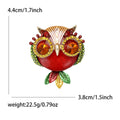 Fashion Alloy Rhinestone Owl Brooch Scarf And Shawl Clip view 5