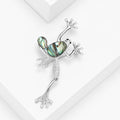 Alloy Abalone Shell Frog Brooch Pin With Rhinestone Detail view 3