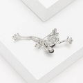 Alloy Abalone Shell Frog Brooch Pin With Rhinestone Detail view 4