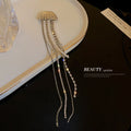 Korean Style Zinc Alloy Rhinestone Pearl Tassel Jellyfish Brooch For Blazer view 2