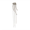 Korean Style Zinc Alloy Rhinestone Pearl Tassel Jellyfish Brooch For Blazer view 5
