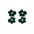Elegant Enamel Flower Stud With S925 Silver Pin And Rhinestone Center Women's Fashion Earrings view 5