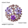 Round Alloy Glass Brooch Pin For Suits Dresses And Scarves view 5