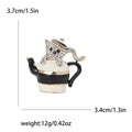 Alloy Enamel Rhinestone Cup Bear Brooch Pin For Clothing Decoration view 6